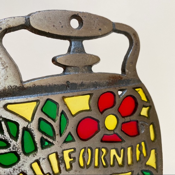 Retro Metal Stained Glass California Trivet - Picture 3 of 4